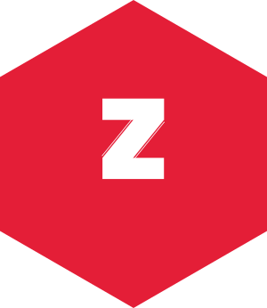 Buchstabe Z auf rotem Hintergrund